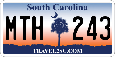 SC license plate MTH243