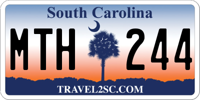 SC license plate MTH244