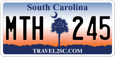 SC license plate MTH245