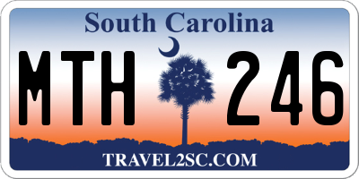 SC license plate MTH246