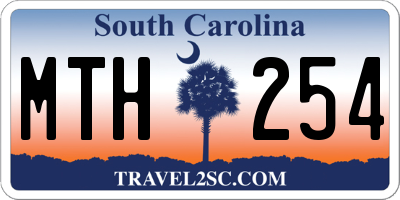 SC license plate MTH254