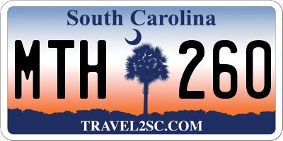 SC license plate MTH260