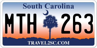 SC license plate MTH263