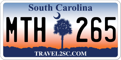 SC license plate MTH265