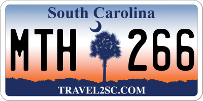 SC license plate MTH266