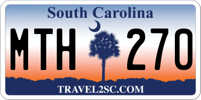SC license plate MTH270