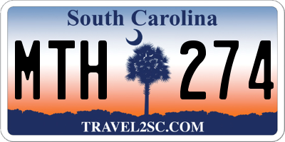 SC license plate MTH274