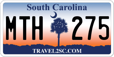SC license plate MTH275