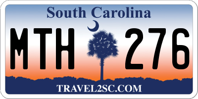 SC license plate MTH276