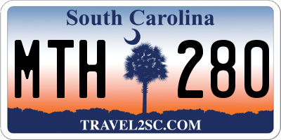 SC license plate MTH280