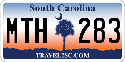 SC license plate MTH283