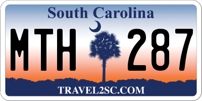 SC license plate MTH287