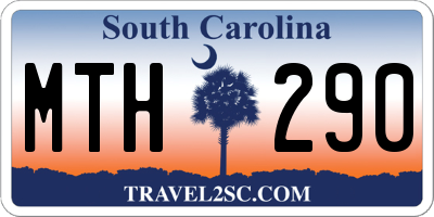 SC license plate MTH290