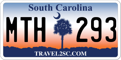 SC license plate MTH293