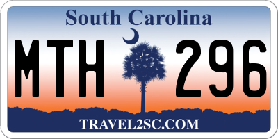 SC license plate MTH296