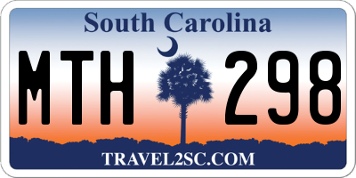 SC license plate MTH298