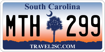 SC license plate MTH299