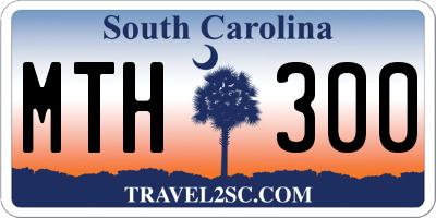 SC license plate MTH300