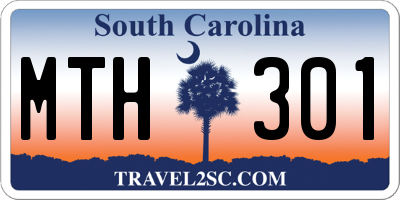 SC license plate MTH301
