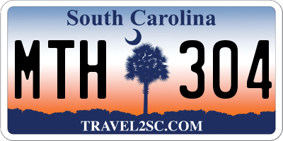 SC license plate MTH304