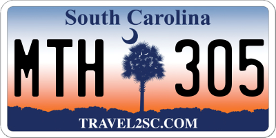 SC license plate MTH305