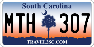 SC license plate MTH307