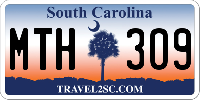 SC license plate MTH309