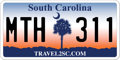 SC license plate MTH311