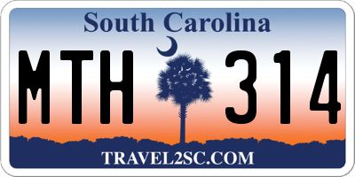 SC license plate MTH314