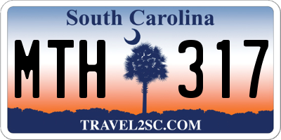 SC license plate MTH317