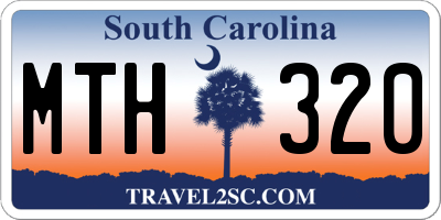 SC license plate MTH320