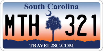 SC license plate MTH321