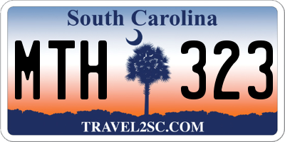 SC license plate MTH323