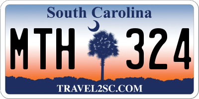 SC license plate MTH324