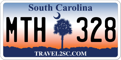 SC license plate MTH328