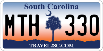 SC license plate MTH330