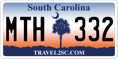 SC license plate MTH332