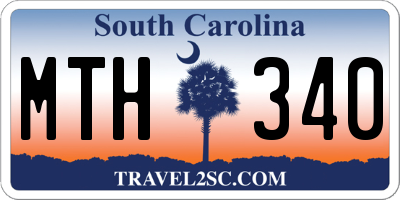 SC license plate MTH340