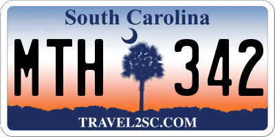 SC license plate MTH342