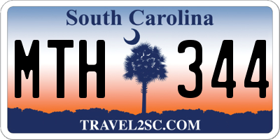 SC license plate MTH344