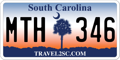 SC license plate MTH346