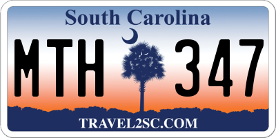 SC license plate MTH347