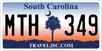 SC license plate MTH349