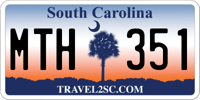 SC license plate MTH351