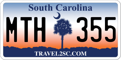 SC license plate MTH355