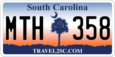 SC license plate MTH358