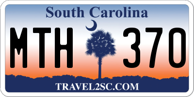 SC license plate MTH370