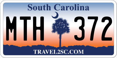 SC license plate MTH372