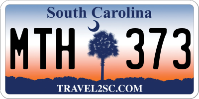 SC license plate MTH373
