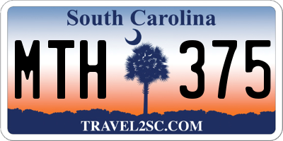 SC license plate MTH375